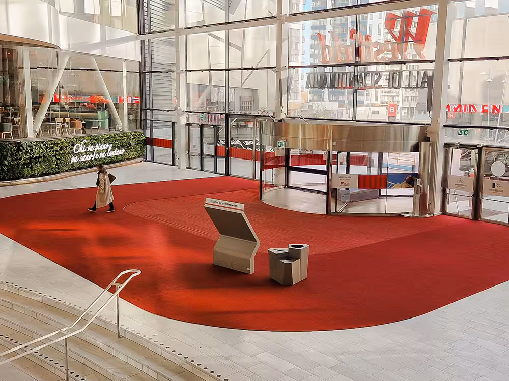 Torkmatta installerad av Entrébolaget på Mall Of Scandinavia